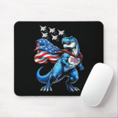 Amerisaurus T-Rex Patriotischer Jungen Mädchen 4. Mousepad (Mit Mouse)