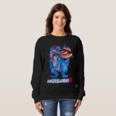 Amerisaurus T-rex USA Flag Kids Funny 4th Of July  Sweatshirt (Vorne ganz)