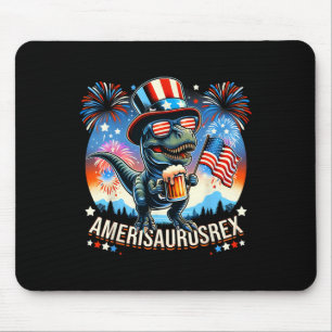 Amerisaurusrex American Flag Niedlich Dinosaur T-r Mousepad