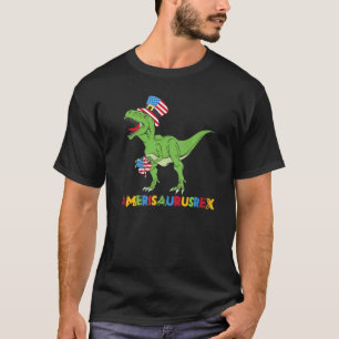 Amerisaurusrex Dinosaurier 4. Juli Kinder Jungen R T-Shirt