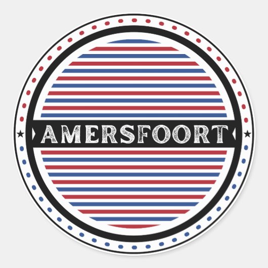 Amersfoort City Pride Emblem – Dutch Identity Runder Aufkleber (Vorderseite)