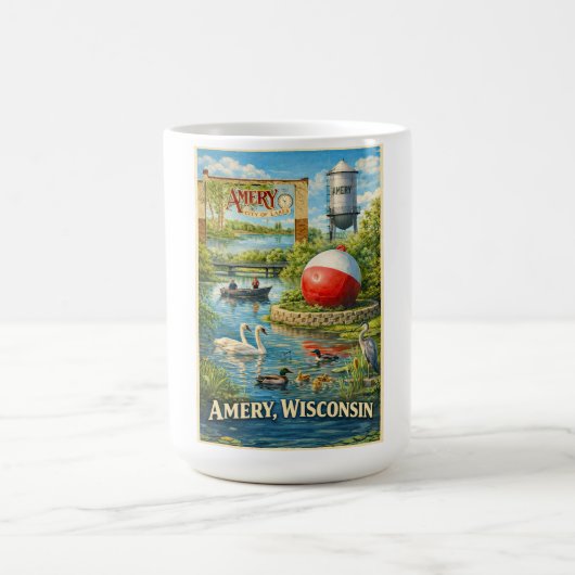Amery, Wisconsin City of Lakes Kaffeetasse (Mittel)