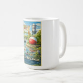 Amery, Wisconsin City of Lakes Kaffeetasse (VorderseiteRechts)