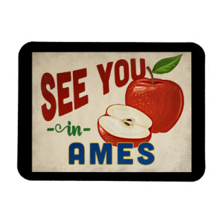 Ames Iowa Apfel - Vintage Reise Magnet