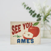 Ames Iowa Apple - Vintage Travel Postkarte (Stehend Vorderseite)