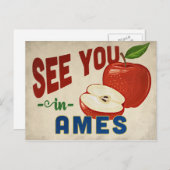 Ames Iowa Apple - Vintage Travel Postkarte (Vorne/Hinten)
