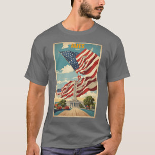 Ames Iowa USA Vintage Travel Tourismus Oversifizie T-Shirt