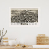 Amesbury, MA Panorama Karte - 1914 Poster (Küche)
