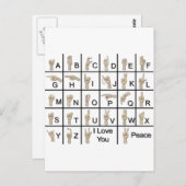 AmeslanAlphabet120710 Postkarte (Vorne/Hinten)