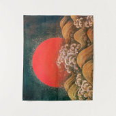 AMETERASU, SUN GODESS Red Brown Black Wandteppich (Vorderseite)