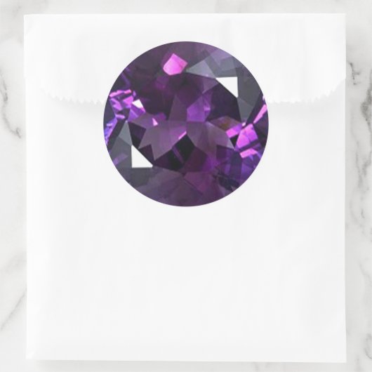 Amethyst-3-Aufkleber Runder Aufkleber (Tasche)
