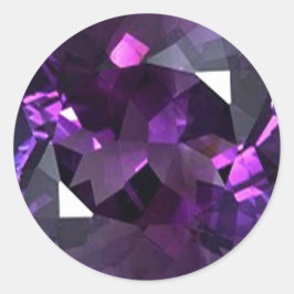 Amethyst-3-Aufkleber Runder Aufkleber