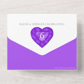 Amethyst 6. Hochzeitstag Foto All In One Einladung (Rückseite)