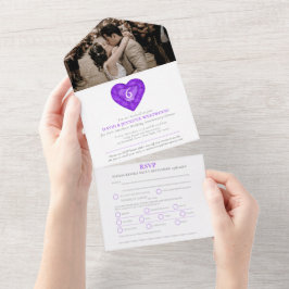 Amethyst 6. Hochzeitstag Foto All In One Einladung