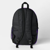 Amethyst Abstrakt Bedruckter Rucksack (Rückseite)