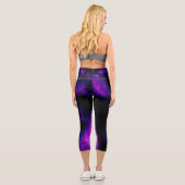 Amethyst Abstrakt Capri Leggings (Rückseite)