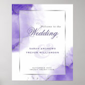 Amethyst Abstrakt Wedding Welcome Poster (Vorne)