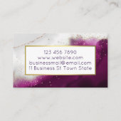 Amethyst Agate Handmade Bath Bombe Soak Soap Visitenkarte (Rückseite)