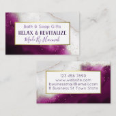 Amethyst Agate Handmade Bath Bombe Soak Soap Visitenkarte (Vorne/Hinten)