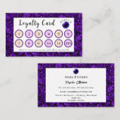 Amethyst & Amethyst Crystal Ball Loyalty Card Empfehlungskarte (Vorne/Hinten)