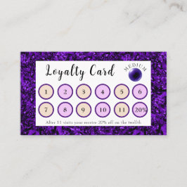 Amethyst & Amethyst Crystal Ball Loyalty Card Empfehlungskarte