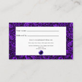 Amethyst & Amethyst Crystal Ball Psychisches Mediu Empfehlungskarte (Rückseite)