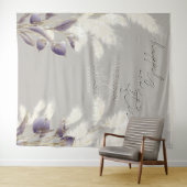 Amethyst Anthurium Ivory Pampas Grass Wandteppich (Beispiel (Horizontal))