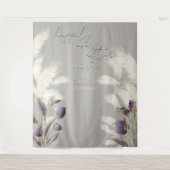 Amethyst Anthurium Ivory Pampas Grass Wandteppich (Vorderseite)