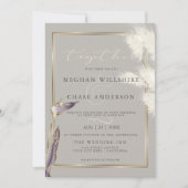 Amethyst Anthurium Pampas Grass Einladung (Vorderseite)