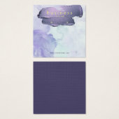 Amethyst Aquarell und Gold Earring Display (Vorne & Hinten)