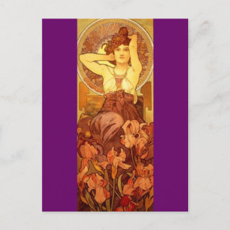 Amethyst - Art Nouveau Postkarte