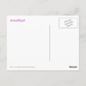 Amethyst auf schwarzem Hintergrund Version 2 Postk Postkarte (Rückseite)