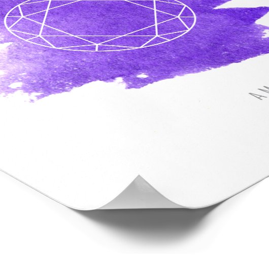 Amethyst Birthstone Februar Poster (Ecke)