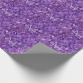 Amethyst Birthstone Monogram Personalisiert Name Geschenkpapier (Ecke)