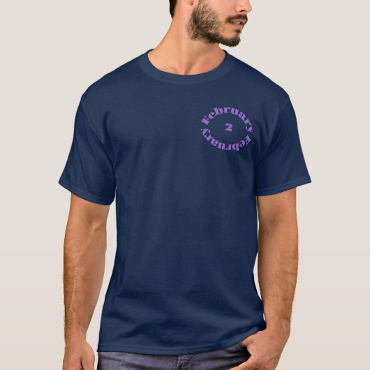 Amethyst Birthstone - T - Shirt Februar (Vorderseite)
