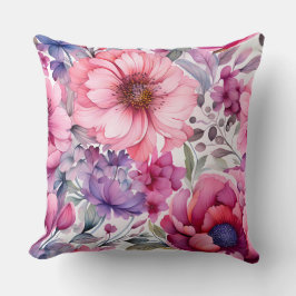 Amethyst Bloom Rhapsody Botanical Kissen