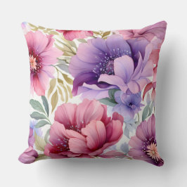 Amethyst Bloom Rhapsody Botanical Kissen