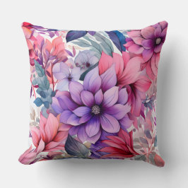 Amethyst Bloom Rhapsody Botanical Kissen