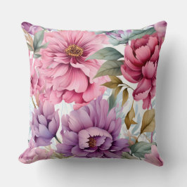 Amethyst Bloom Rhapsody Botanical Kissen