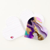Amethyst & Blush Marmor mit flüssigem Gold Notizblock (Innenseite)