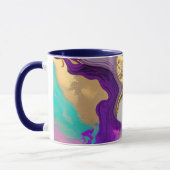 Amethyst & Blush Marmor mit flüssigem Gold Tasse (Links)