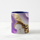 Amethyst & Blush Marmor mit flüssigem Gold Tasse (Zentrum)