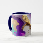 Amethyst & Blush Marmor mit flüssigem Gold Tasse (Vorderseite Links)