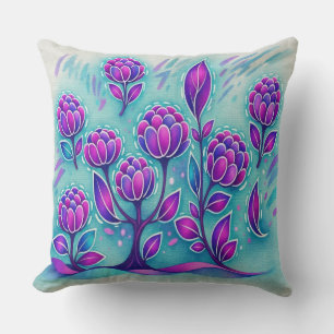 Amethyst-Blüte Kissen