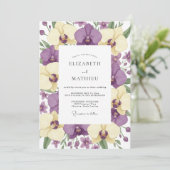 Amethyst-Butter-Orchideen-Hochzeit Einladung (Stehend Vorderseite)