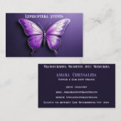 Amethyst Butterfly Business Visitenkarte (Vorne/Hinten)