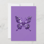 Amethyst Butterfly Dress Februar Birthstone Einladung (Rückseite)