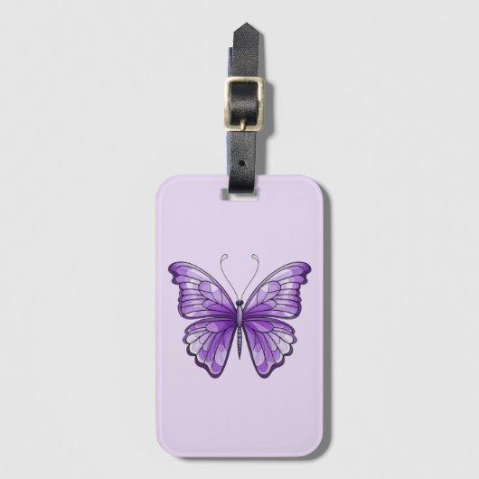 Amethyst Butterfly Gepäckmarke Gepäckanhänger (Vorderseite Vertikal)