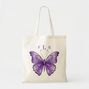 Amethyst-Butterfly-Monogramm-Tasche Tragetasche