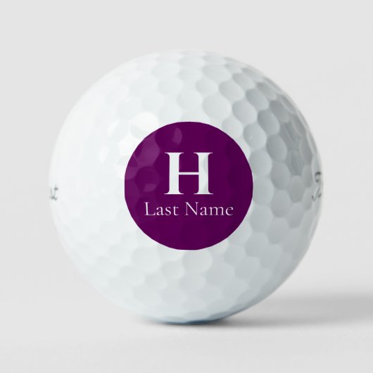Amethyst Circle Personalisiert Golf Ball (3) HAMbW (Vorderseite)